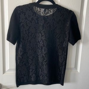 Saks Fifth Avenue Short Sleeve Sweater part cashmere